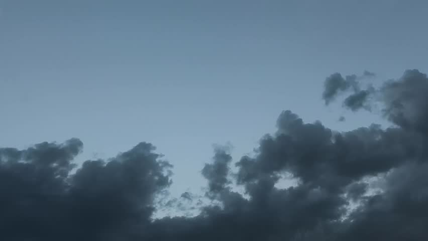 Curious landscape of the sky with clouds at dusk