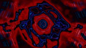 An abstract illustration of a red and blue glowing organic shape with fluid layered symmetrical form - Powered by Shutterstock - Get 15% off with code: PIKWIZARD15