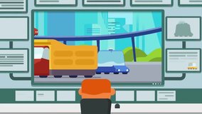 2D Animation: Control Room Screens, Logistics Tracking, Operator Monitoring Warehouse Robots, Technology Dashboard - Powered by Shutterstock - Get 15% off with code: PIKWIZARD15