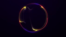 Colorful neon orb with fluid glowing edges rotating in seamless loop. Futuristic 4K 60FPS digital sphere for tech graphic motion backgrounds. - Powered by Shutterstock - Get 15% off with code: PIKWIZARD15
