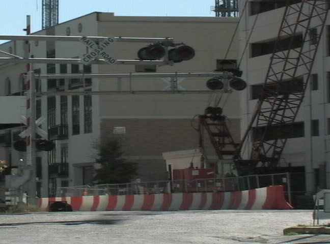 Downtown street with construction