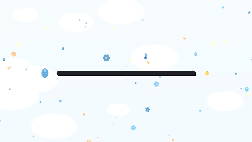 This video features a dynamic loading bar animated against a light background, surrounded by playful floral and balloon elements. It is perfect for website and graphic designers.