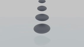 Floating Zen Stones Over Rippling Water in Blue Mist Calming Wellness Meditation Background 4K - Powered by Shutterstock - Get 15% off with code: PIKWIZARD15