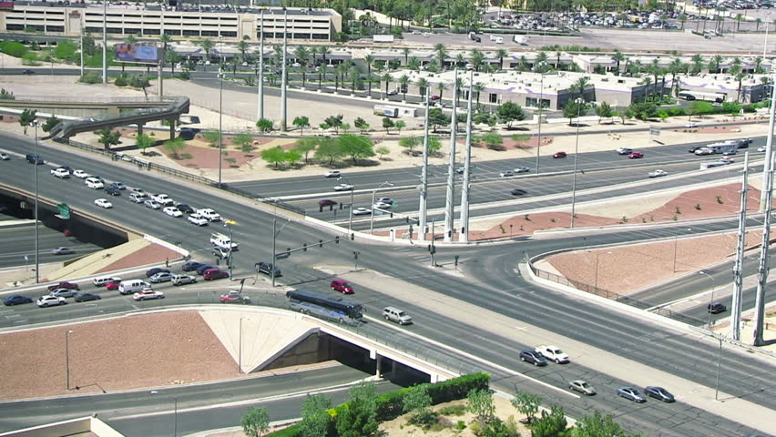 Daytime Highway Traffic Overpass Time Lapse