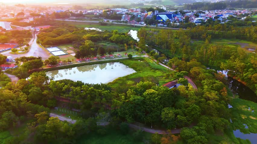 4K Parque Itaquaquecetuba Sao Paulo Natureza Brasil Por do Sol Paraiso Natural Brazil Sun Park Natural Nature Green Paradise