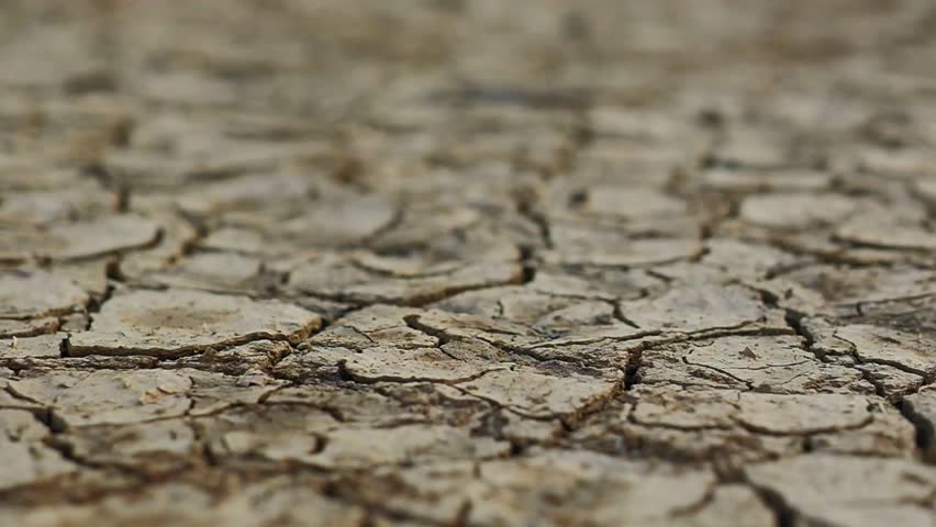Cracked, dry Clay earth arid environment. Parched brown soil forms natural abstract pattern, drought, extreme heat, worrisome effects of climate change on land. desert scrubland, Africa, exploration