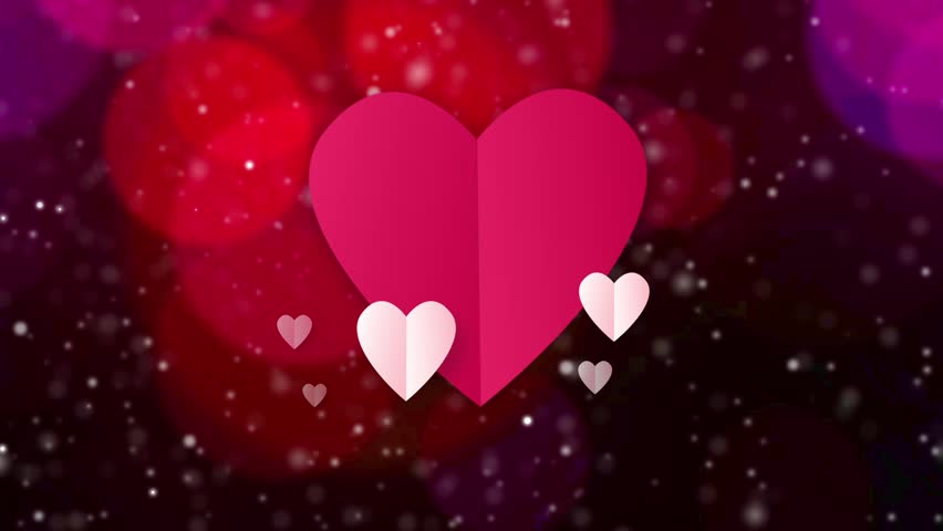 Valentine heart with bokeh light background