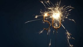 50 years anniversary celebration festive footage made with Bengal fire in the form of number Fifty - Powered by Shutterstock - Get 15% off with code: PIKWIZARD15