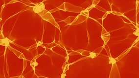 A mesmerizing seamless loop animation of abstract golden-yellow energy lines and ribbons flowing and intertwining across a vibrant red background. A dynamic and warm visual. - Powered by Shutterstock - Get 15% off with code: PIKWIZARD15