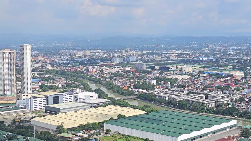 4K Video of Skyline from Pasig, Manila, Philippines