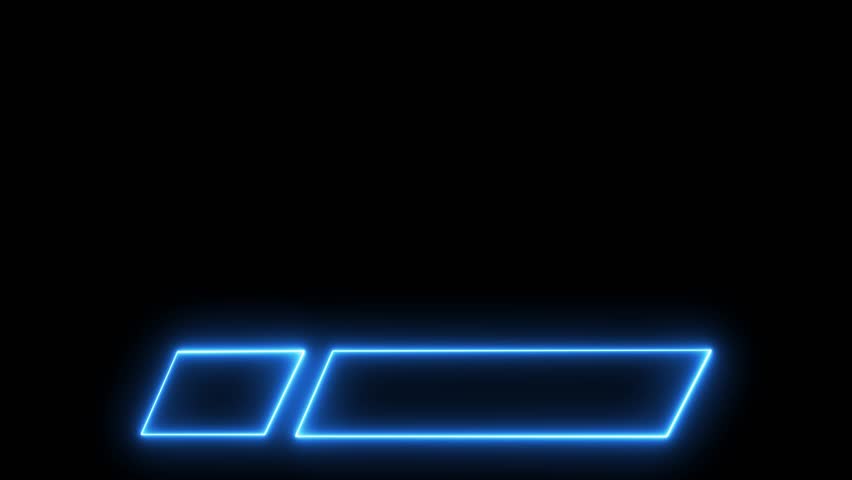 Glowing neon line Lower Third Banner Animation for Breaking News - Lower third live breaking news. title animation on black screen background, animated lower third title