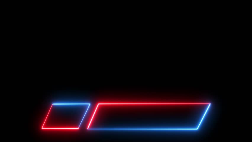 Glowing neon line Lower Third Banner Animation for Breaking News - Lower third live breaking news. title animation on black screen background, animated lower third title