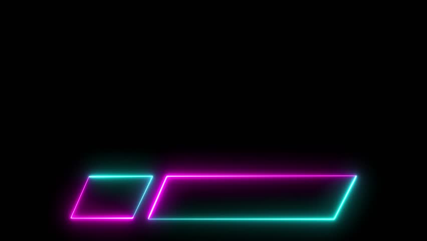 Glowing neon line Lower Third Banner Animation for Breaking News - Lower third live breaking news. title animation on black screen background, animated lower third title