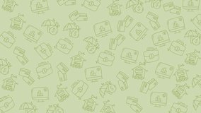 Scattered financial and businessthemed doodles on a light green background. Perfect for presentations, social media posts, marketing materials, and websites. - Powered by Shutterstock - Get 15% off with code: PIKWIZARD15