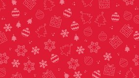 Christmas pattern seamless animation background on red background for festive holiday social media posts, greeting cards, and seasonal digital marketing. - Powered by Shutterstock - Get 15% off with code: PIKWIZARD15
