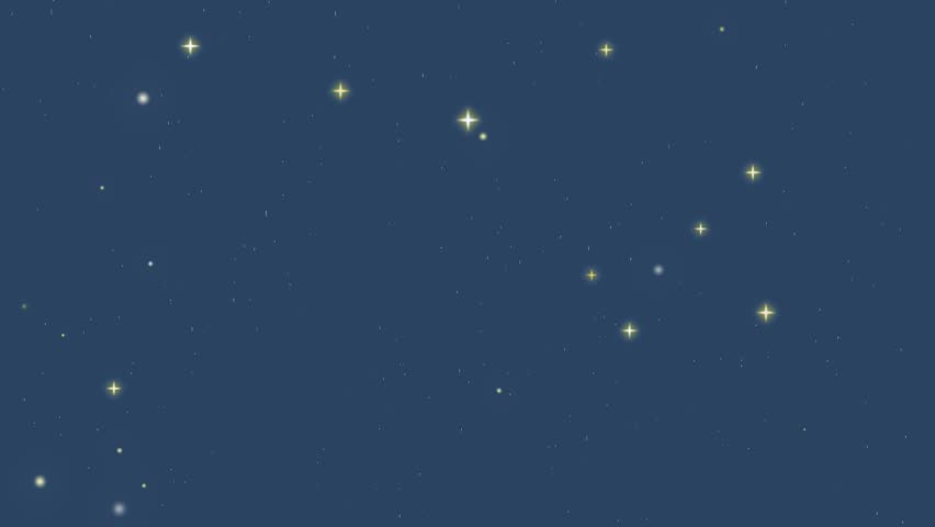 A calm dark blue night sky filled with subtle twinkling stars and soft glowing lights, perfect as a cosmic background, overlay, meditation theme, or elegant motion graphic element.
