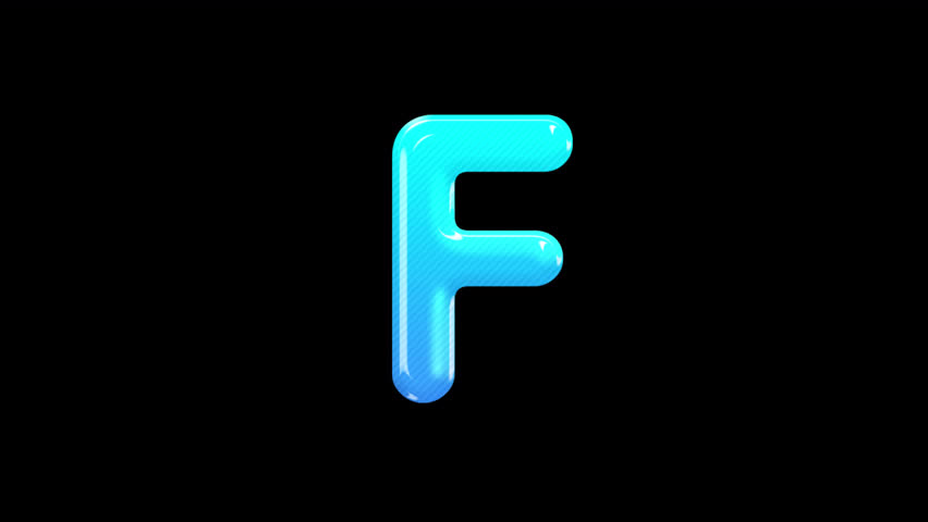 Alphabet gradient letter F in blue stripes shines in this creative design on a transparent background. Perfect for covers, logos, and branding projects.