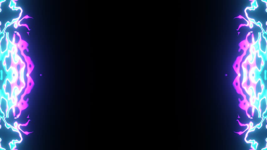 Colorful electronic visual setup, dynamic laserlit banners surround lively stage area, luminous electronic screens and laserlit curtains craft immersive and colorful entertainment