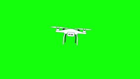 A white quadcopter drone hovers in the air on a green screen — great for tech explainers and product demos.

 - Powered by Shutterstock - Get 15% off with code: PIKWIZARD15
