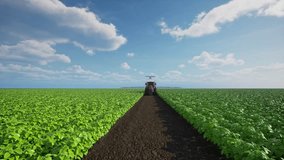 Autonomous agriculture tractor vehicle and 5G drone technology, smart farm automation, system, AI driven crop wheat monitoring, advanced agricultural machinery for efficient future rural field harvest - Powered by Shutterstock - Get 15% off with code: PIKWIZARD15