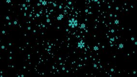 Falling Cyan Snowflakes Christmas Winter Overlay Loop - Powered by Shutterstock - Get 15% off with code: PIKWIZARD15