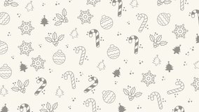 Christmas pattern seamless animation background featuring candy canes, ornaments, trees, and snowflakes perfect for festive marketing materials, wrapping paper, and holiday backgrounds. - Powered by Shutterstock - Get 15% off with code: PIKWIZARD15