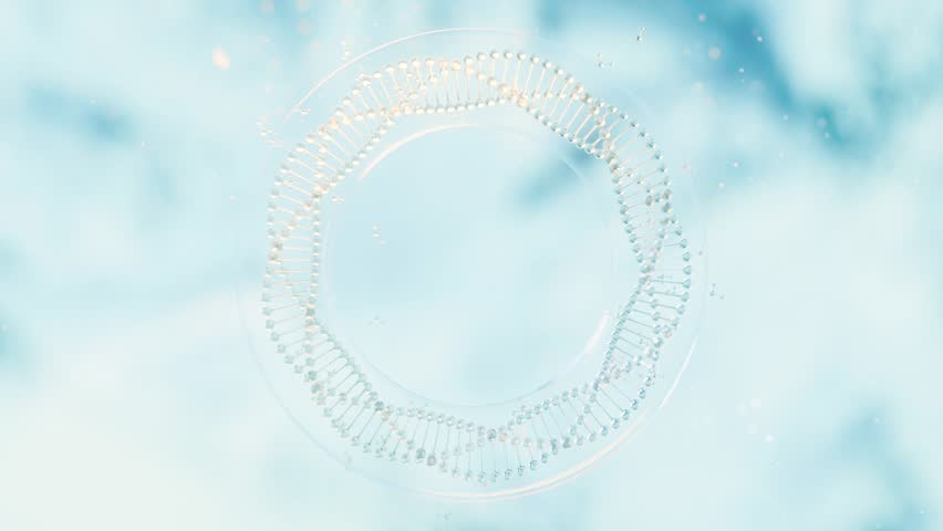 Biology molecules structure, 3d rendering 4k