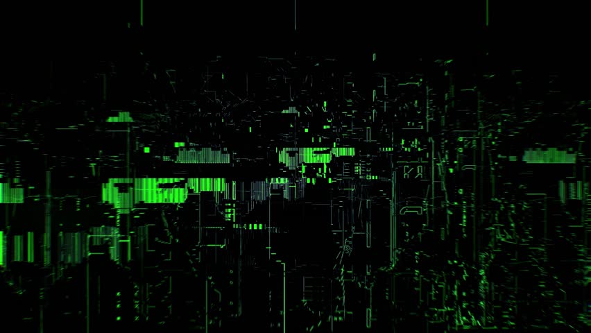 Damaged sci-fi HUD overlay loop with heavy digital corruption, broken UI fragments, and aggressive distortion. Ideal for glitch effects, tech chaos scenes and VFX layering.