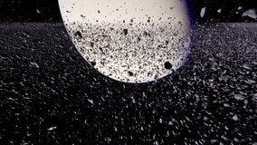 The image showcases the iconic rings of Saturn with numerous icy particles and rocks scattering in space. This captivating cosmic view reveals the planets beauty and complexity. - Powered by Shutterstock - Get 15% off with code: PIKWIZARD15