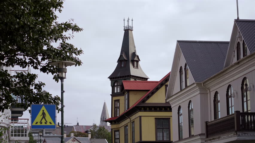 Historic Architecture in Downtown Reykjavik Iceland