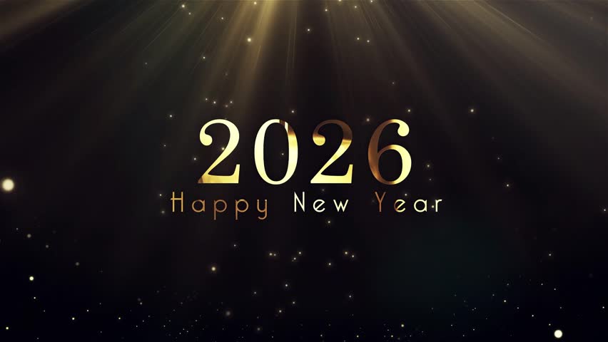 Happy New Year 2026 and Merry Christmas greeting banner, New Year 2026, 2026