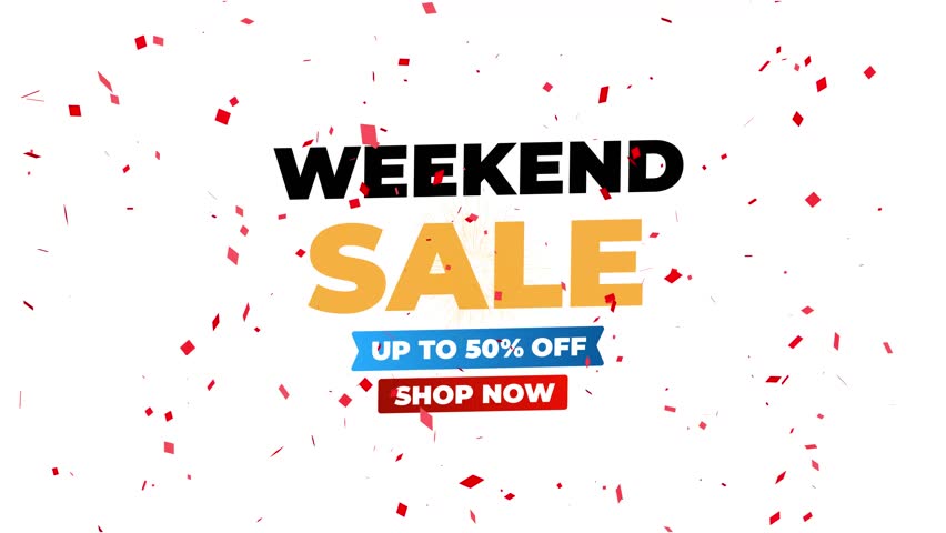 weekend sale – up to 50% off shop now banner