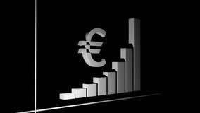 Financial growth visualized through rising bar graph and currency symbol in a sleek and modern digital design - Powered by Shutterstock - Get 15% off with code: PIKWIZARD15