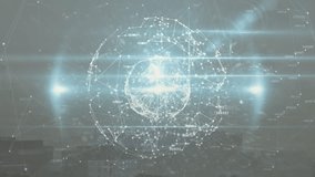 Data pulse starting holo orb forming, pulsing, flaring, breathing, settling, showing network. Holographic, sphere, neon, glow, lattice, nodes, markers - Powered by Shutterstock - Get 15% off with code: PIKWIZARD15