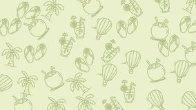 Floral pattern with beach vacation elements, perfect for summerthemed designs. Great for greeting cards, stationery, and digital backgrounds. - Powered by Shutterstock - Get 15% off with code: PIKWIZARD15