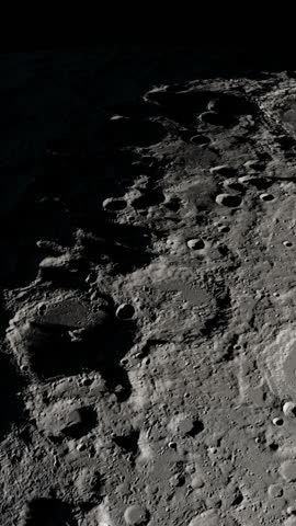 Animation of the presence of surface water ice in craters in the south pole of the Moon. Vertical video. Elements of this image furnished by NASA