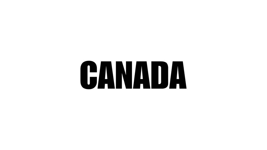 Animated Maple Leaf Canada Wordcloud