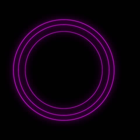 Vibrant Pink Neon Halo Loop — Trendy Circular Light Animation