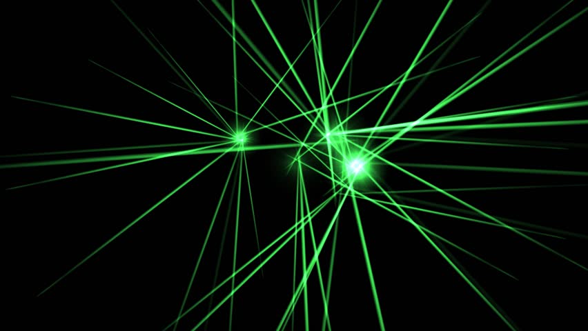 Electric Green Laser Beams