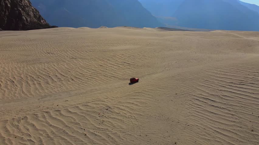 Aerial view of Sarfaranga Cold Desert, Pakistan.