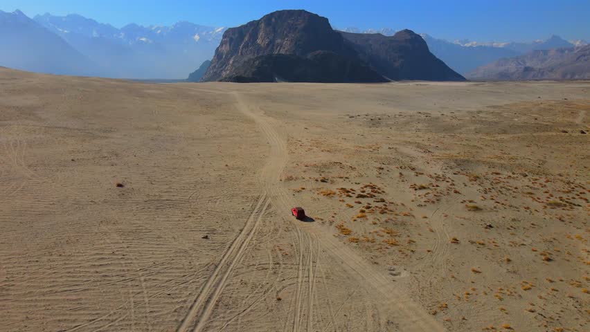 Aerial view of Sarfaranga Cold Desert, Pakistan.
