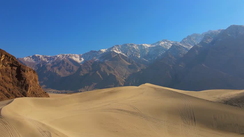 Aerial view of Sarfaranga Cold Desert, Pakistan.