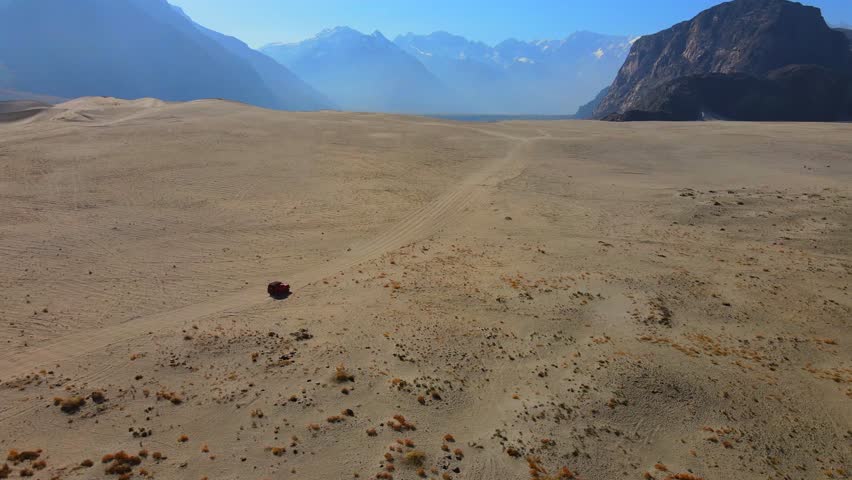 Aerial view of Sarfaranga Cold Desert, Pakistan.