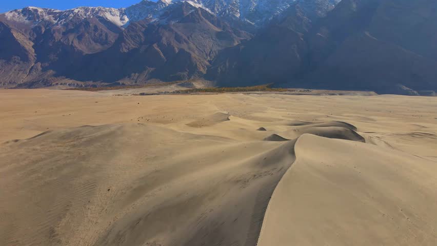 Aerial view of Sarfaranga Cold Desert, Pakistan.