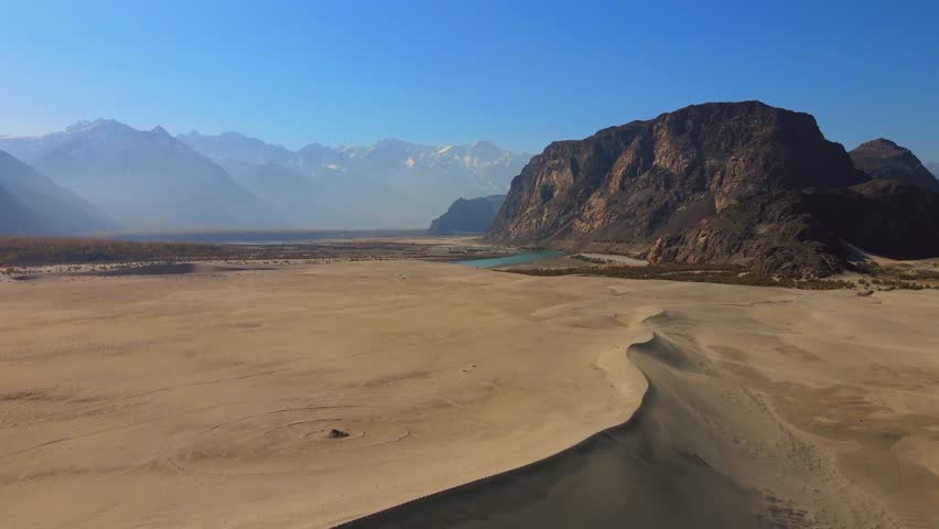 Aerial view of Sarfaranga Cold Desert, Pakistan.