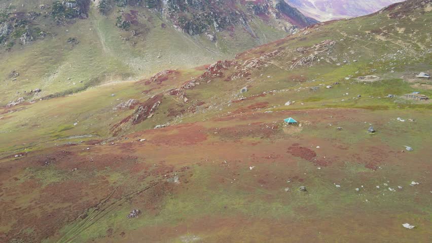 Aerial view of the mountainous landscape, Pakistan.