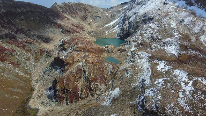 Aerial view of Ratti Gali lake, Pakistan.