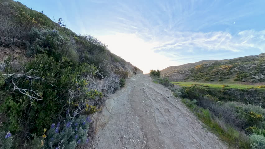 Slow Moving Uphill Over Water Canyon Trail in Channel Islands National Park
