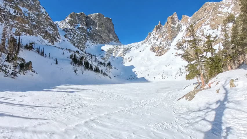 Sun and Snow Over Emerald Lake in Rocky Mountain National Park