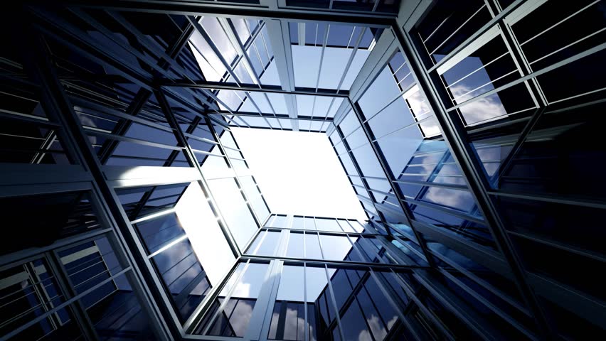 3d rendering of modern architecture, Skyscraper office building with glass window, Business corporate or financial concept